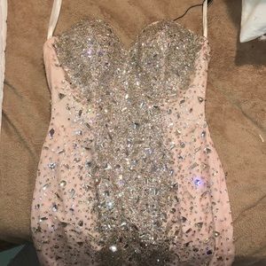 Pink sparkly prom dress